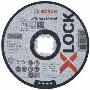 Bosch Accessoires X-LOCK Slijpschijf Expert for Inox & Metal 125x1x22.23mm, recht - 1 stuk(s) - 2608619264