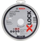 Bosch X-LOCK doorslijpschijf 10x125x1mm Stand. for Inox recht