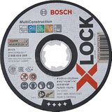 Bosch Accessories 2608619268 Snijschijf met vlak oppervlak (voor meerdere materialen, X-LOCK, Ø 115 mm, boring: 22,23 mm, dikte: 1 mm) kleur