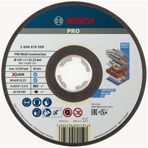 Bosch Doorslijpschijf Xlock Rapido 125x1x22