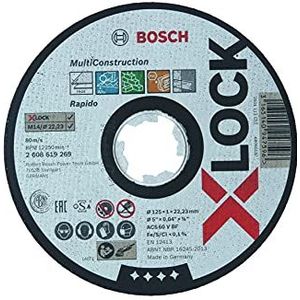 Bosch Professional rechte doorslijpschijf (voor multimateriaal, X-LOCK, Ø 125 mm, gat Ø: 22,23 mm, dikte: 1,6 mm)