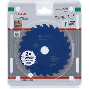 Bosch Professional Cirkelzaagblad Expert for Wood (hout, 136 x 20 x 1,5 mm, 24 tanden, accessoire accu-cirkelzaag)
