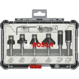 Bosch 2607017468 6-delige Frezenset In Cassette - Afronden en Profileren - 6mm
