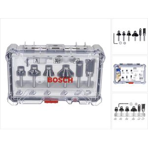 Bosch kant en lijstfrezenset 6 st." schacht ( 2607017470 ) Trim & Edging Set voor bovenfrezen
