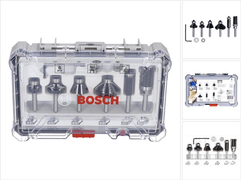 Bosch - Frezenset - 6 Stuks - 1/4"" Schacht - Houtbewerking