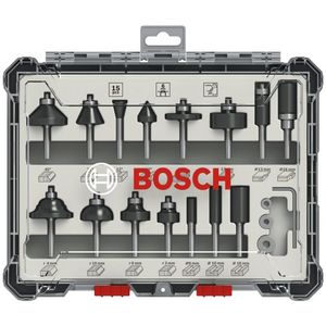 Bosch 2607017471 15-delige Frezenset In Cassette - 6mm