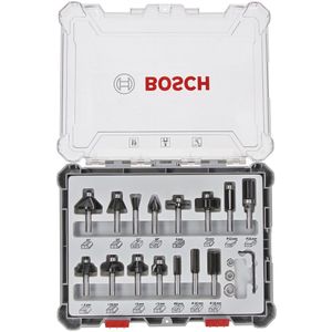 Bosch 2607017472 Frezenset - 15-delig - 8mm - Hardmetaal