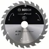 Bosch Accessories Bosch Power Tools 2608837668 Hardmetaal-cirkelzaagblad 136 X 20 Mm Aantal Tanden: 24 1 Stuk(s)