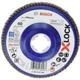 Bosch Accessories rechte lamellenschuurschijf Best (voor metaal, X-LOCK, X571, Ø 115 mm, korrel K40, gat Ø 22,23 mm)