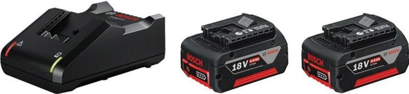 Bosch Professional »GBA 18V 4.0Ah« Akku Starter-Set (2 St), inkl. Schnellladegerät