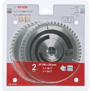 Bosch 1 x Optiline Wood + 1 x multimateriaal zaagbladenset