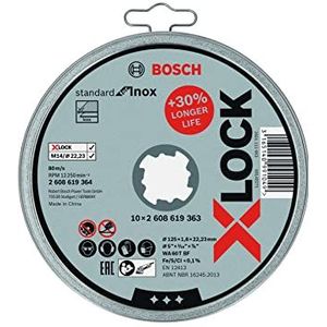 Bosch Accessories X-LOCK 2608619364 Doorslijpschijf Recht 125 Mm 10 Stuk(s)