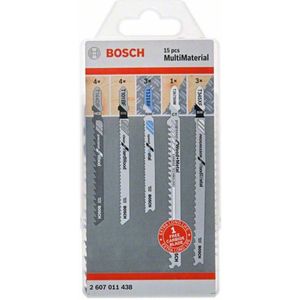 Bosch Professional 15-Delige Decoupeerzaagblad Set (Multimateriaal, Accessoires Voor Decoupeerzagen).