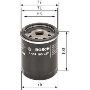 Bosch P3232 - Oliefilter - Geschikt voor Buick, Cadillac, Chevrolet, Gmc, Oldsmobile, Opel, Pontiac, Rover