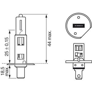 Lamp Halogeen BOSCH H1 Xenon Blue 12V, 55W