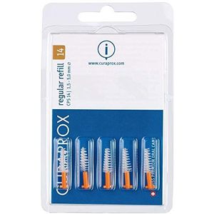 Curaprox prime interdentale borstels CPS 14 regular. 1.4 mm (5 Stuk) Orange (Conical)