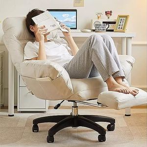 Moderne Home Executive Office Gaming stoel grote en lange computerstoel met brede zitting ，bureaustoelen Ergonomische Recliner stoel dikke gewatteerde rug enkele Sofa stoel voor volwassenen vrouwen ma