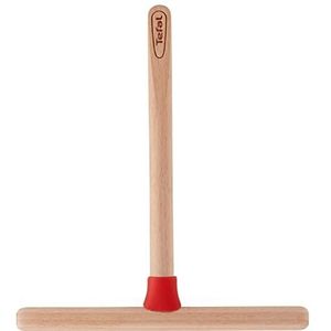 Tefal K2306014 Ingenio Wood pannenkoek beslagverdeler 17cm, FSC 100% gecertificeerd hout, milieuvriendelijk beukenhout, krasvrij, platinum siliconenring