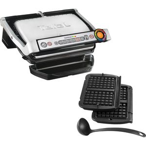 Tefal OptiGrill GC716D12 - Contactgrill - Inclusief wafelplaten