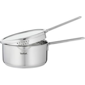 Food Grade 304 roestvrijstalen Yukihira Pan, traditionele Japanse steelpan met houten handvat, melksauspan voor Ramen Tempura melk (38,5 x 18x8,5 cm