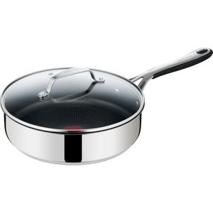 Tefal Jamie Oliver Kitchen Essentials Hapjespan met Deksel & Handgreep - Ø25cm - Inductie - RVS