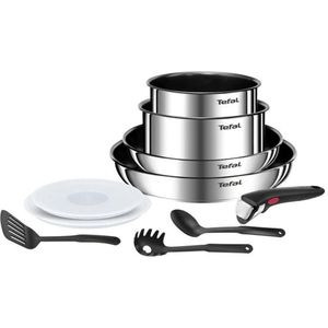 TEFAL INGENIO Kookgerei set 10 p, Pannen, Sauspannen, Inductie, Roestvrij staal, Anti-aanbaklaag, Emotion L897AS04