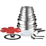 Tefal - Ingénio Emotion - Pannenset - Grijs - 20-delig - Roestvrij Staal