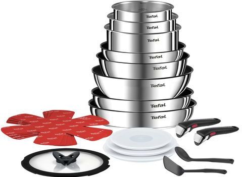 Tefal - Ingénio Emotion - Pannenset - Grijs - 20-delig - Roestvrij Staal