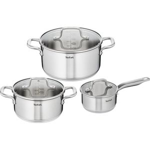 Tefal - Infinite Pannenset - 6-delig - Roestvrij Staal - Inductie Geschikt