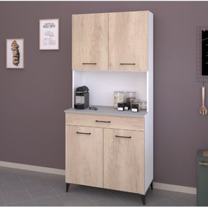 Buffetkast Maleficent - Eikdecor - Spaanplaat - Met 4 Deuren en 1 Lade
