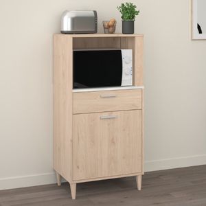 HOMCOM keukenkast dressoir commorde opbergkast met glazen deur en HOMCOM keukenkast dressoir commorde opbergkast met glazen deur en