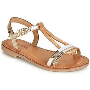 Les Tropéziennes par M. Belarbi Bada Sandalen met enkelriempje voor meisjes, Goud of multi, 32 EU