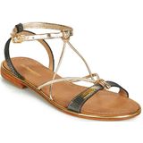 Les Trop�éziennes par M. Belarbi dames hirondel enkelband sandalen, Zwart Noir Irise 555, 39 EU