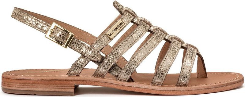 LES TROPEZIENNES PAR M BELARBI - Sandalen - Geel - Leer - Platte Hak