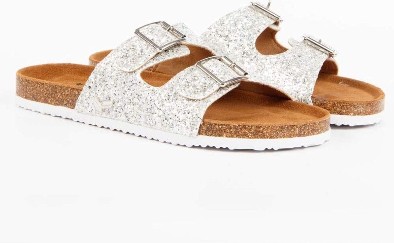 Kaporal - Saturne - Muiltjes - Zwart - Zacht Leren Gekruiste Bandjes