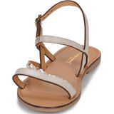 Sandalen - BATRESSE - Effen en Gevlochten Bandjes - Rundleer - Verstelbare Gesp