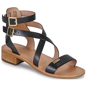 Sandalen in leer met kleine hak Hocean LES TROPEZIENNES PAR M BELARBI. Leer materiaal. Maten 41. Zwart kleur