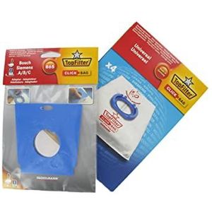 Top Filter Stofzuigerzakken Universeel met Adapter Click Bag voor Siemens en Bosch 840