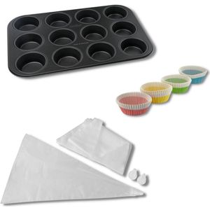 Nifogo Professionele spuitzakken voor gebak, zeer groot, 42 stuks, herbruikbare spuitmonden, gebak, bakaccessoires, bakgerei
