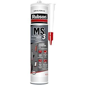 Rubson MS3 Gray afdichtmiddel cinguer-lijm afdekking, polymeer afdichtmiddel voor alle metalen, lijm voor tegels, patroon 280 ml