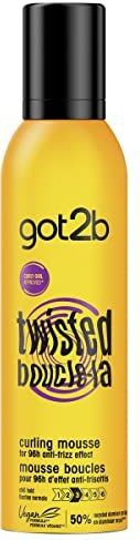 Schwarzkopf - Got2b - Mousse Coiffante Cheveux - Définition des Boucles - Anti-Frisottis - Ondulés à Bouclés - Aérosol 250 ml