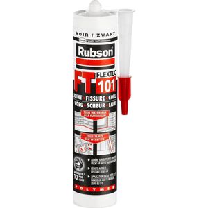 Rubson FT 101 zwart, hoogwaardige polymeerkit voor voegen, scheuren, lijmen, waterdicht afdichtmiddel voor binnen en buiten, multi-materiaal afdichtmiddel, patroon 280 ml