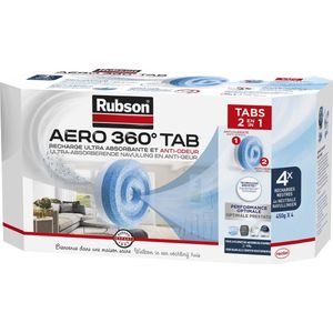 Rubson Aero 360 vochtopnemer navulling neutraal (4 stuks)