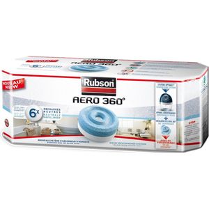 Rubson AERO 360 Navullingen - 6 Stuks - Vochtvreter Tabs