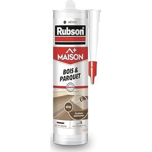 Rubson Home - Afdichtmiddel voor beukenhout en parket, acrylafdichtmiddel voor alle hout- en metselwerksubstraten, binnen- en buitenvoegen, 280 ml (verpakking kan variëren)
