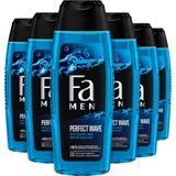 6x Fa Men Douchegel en Shampoo Perfect Wave 250 ml