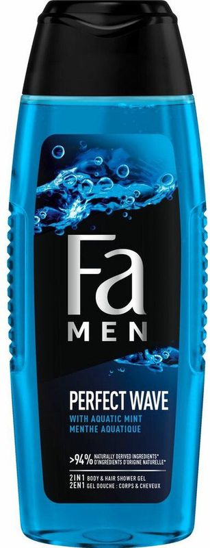 6x Fa Men Douchegel en Shampoo Perfect Wave 250 ml