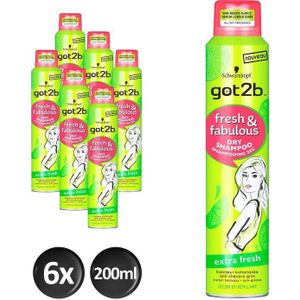 Got2B Fresh&Fabulous droogshampoo - Extra Fresh x6