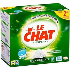 Le Chat l'Expert Wasmiddel in tabletten met bicarbonaat, 28 wasbeurten, 56 tabletten