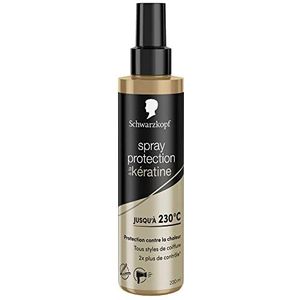 Schwarzkopf - Thermo-beschermende haarspray, bescherming tot 230 graden, formule met keratine, warmtegevoelig haar, zonder uitspoelen, 200 ml